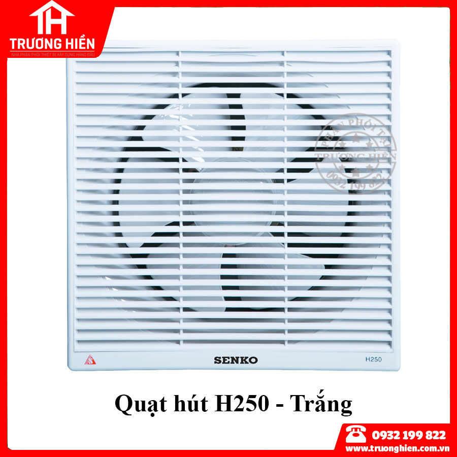 Quạt hút âm tường 2t5 senko h250- công suất 40 w- hàng chính hãng - giao màu ngẫu nhiên