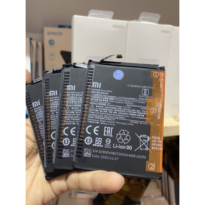 Pin xiaomi redmi note9 bn54 Zin Máy