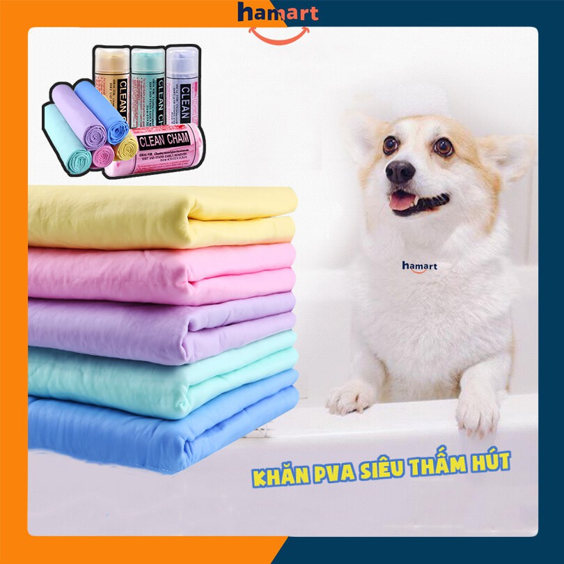 Khăn Tắm Chó Mèo PVA Khăn Lau Bếp Đa Năng Siêu Thấm Hút Không Rụng Lông Bám Bụi - Nhỏ Có Hộp