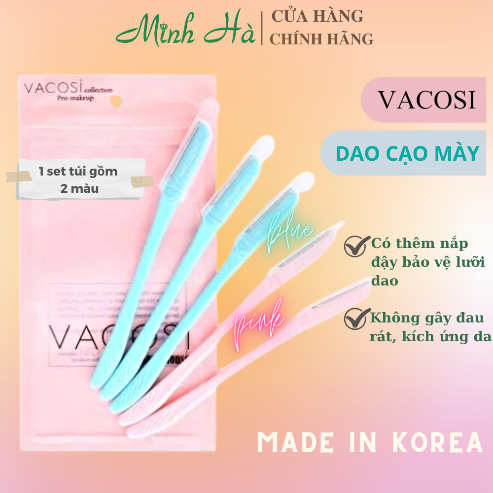 Bộ 2 dao cạo chân mày Vacosi