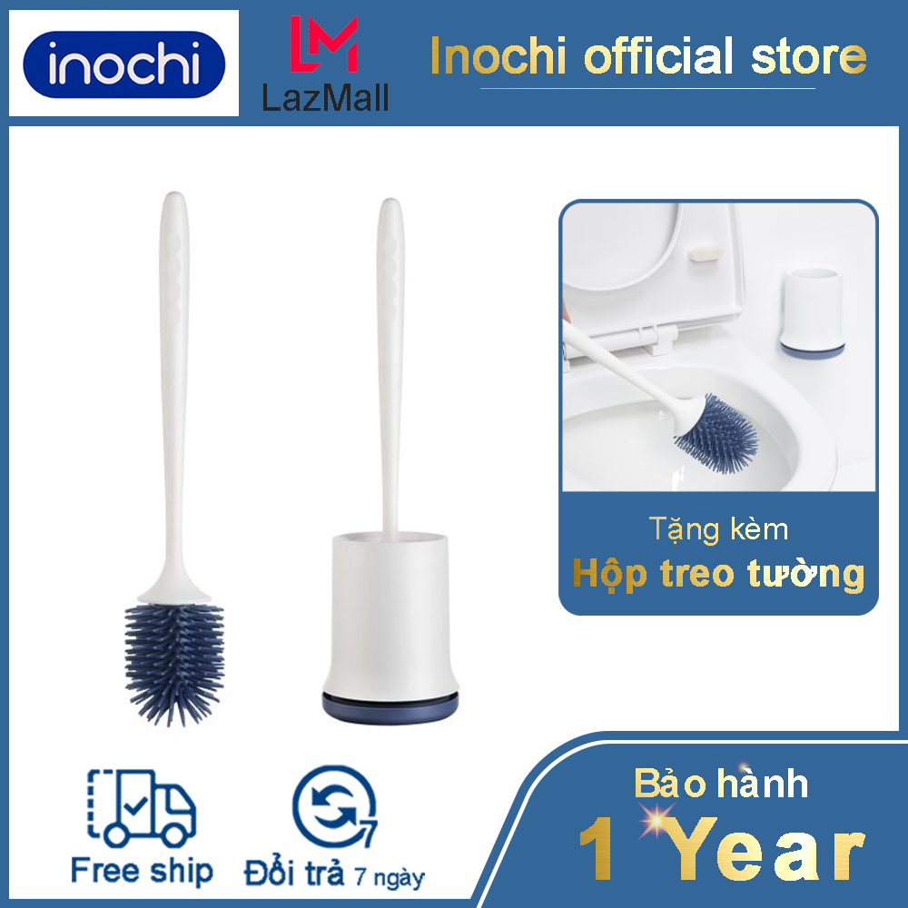 Chổi cọ toilet inochi Kirei đầu silicon chổi cọ bồn cầu nhà vệ sinh silicon cao cấp
