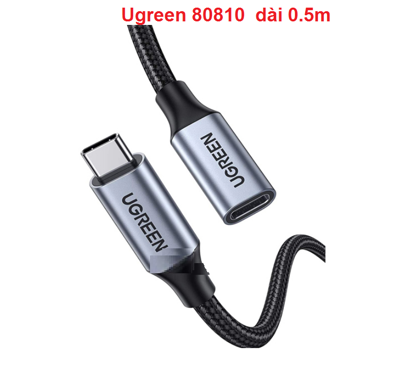 Cáp nối dài USB Type C 3.1 Gen 2 dài 0.5m Ugreen 80810 Chính Hãng