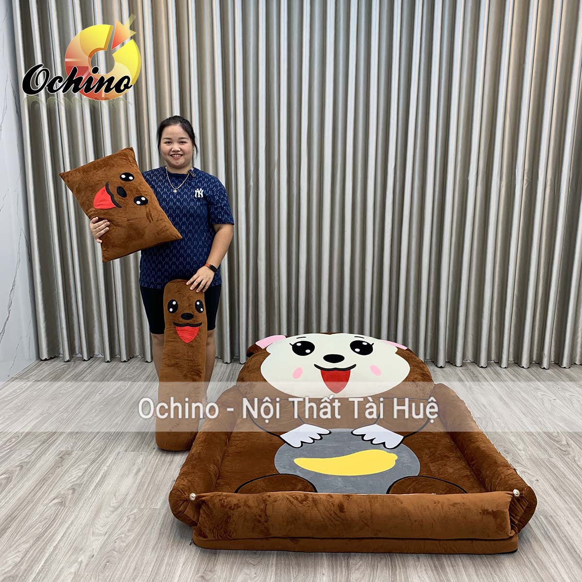 Nệm thú bông cho bé Hàng Handmade cao cấp size 1m6-1m1