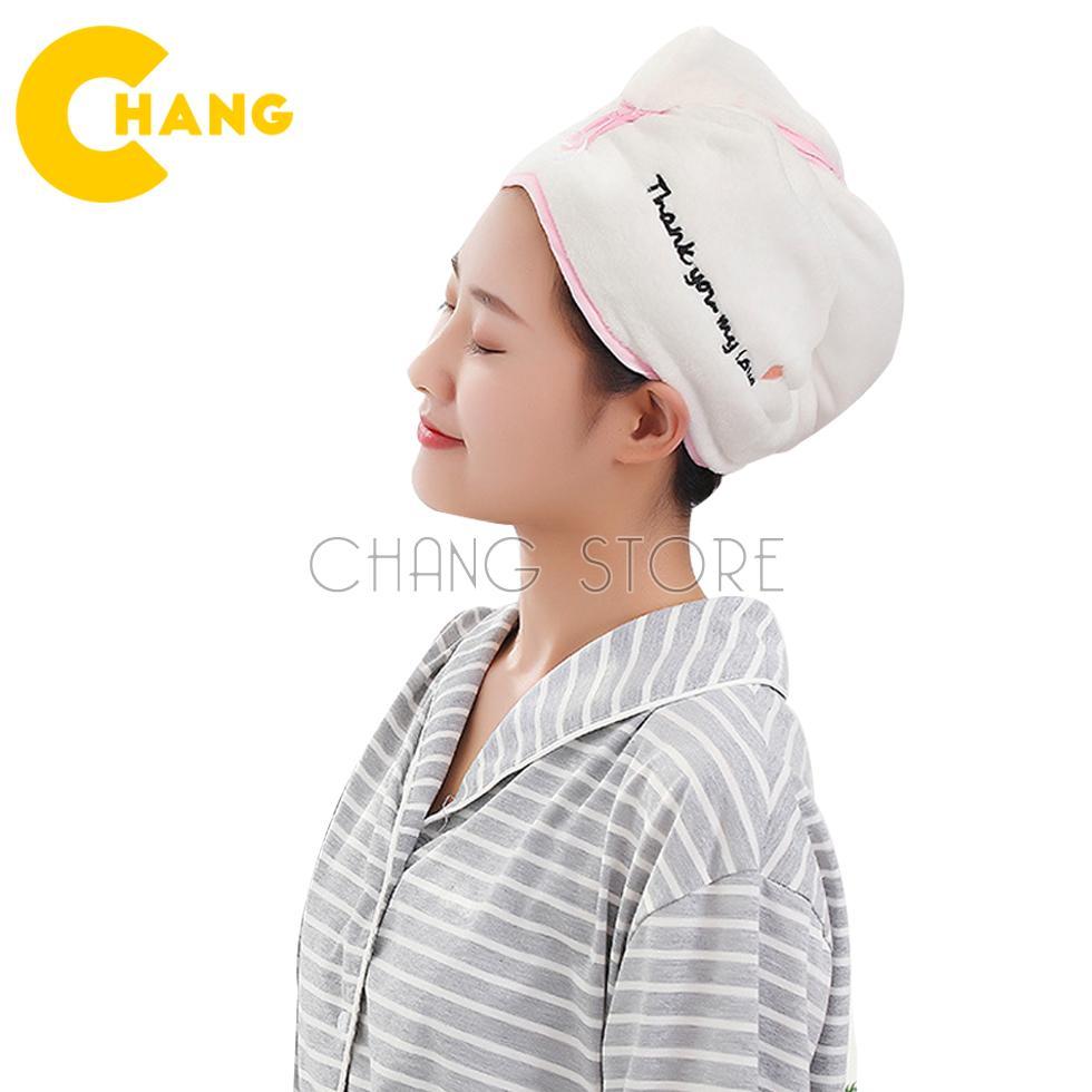 Mũ khăn làm khô tóc siêu tốc khăn cuốn làm khô tóc