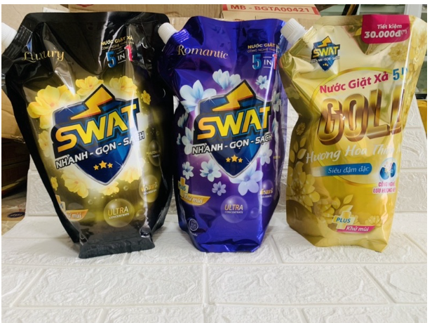 [HCM]Nước giặt xả 5 trong 1 Swat Romantic/ Swat Luxury hương hoa thơm thiên nhiên