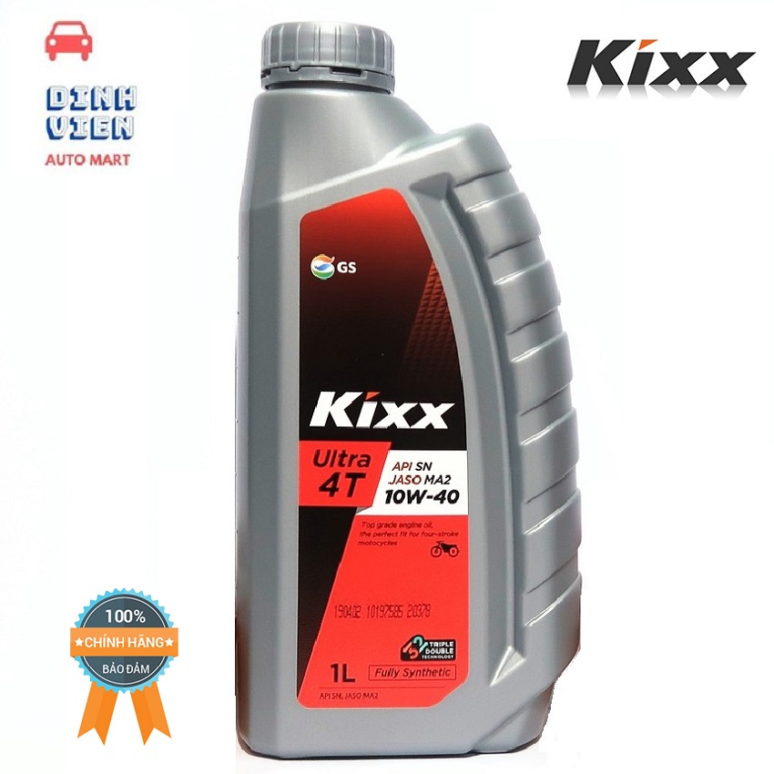 [HCM]{ XE SỐ } Nhớt KIXX Ultra 4T SN 10W40 1000ml cao cấp dành cho các dòng xe máy số ạ