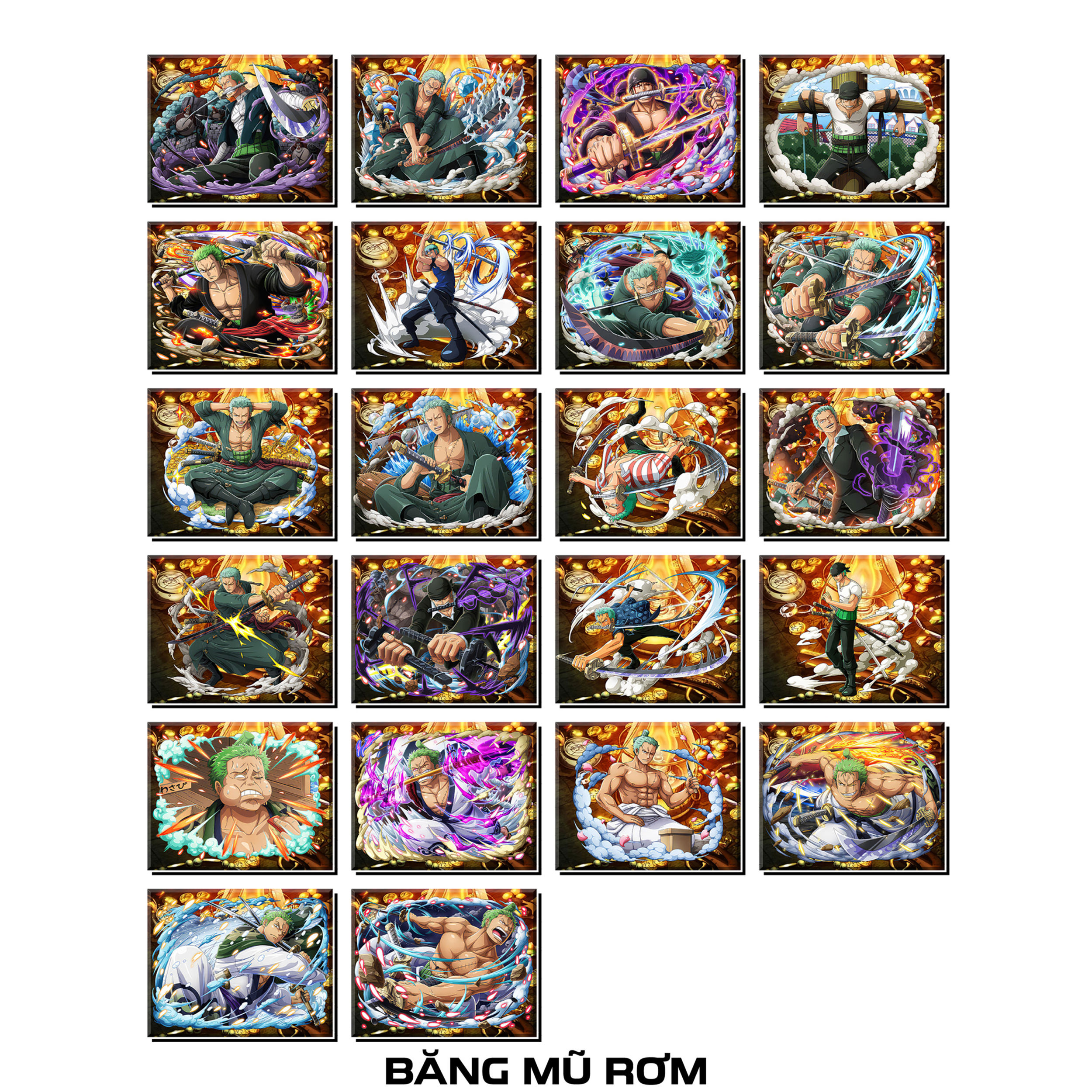 [Độc Quyền Phản Quang 7 Màu] - Phần 22 - Thẻ Bài One Piece - Băng Mũ Rơm