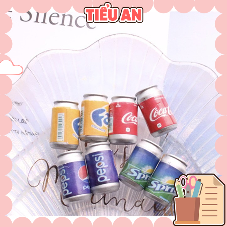 Charm (C60) slime/ Dụng Cụ Charm Trang Trí [Ko Keo & Nút] Lon Nước Ngọt (1.3x2.2 cm)