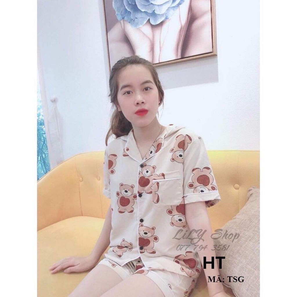 Bộ Pijama đùi lụa form 40-60kg