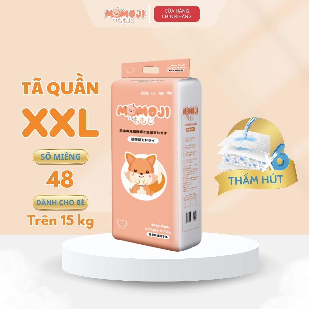 Tã Bỉm Quần Momoji Siêu thấm hút XXL48