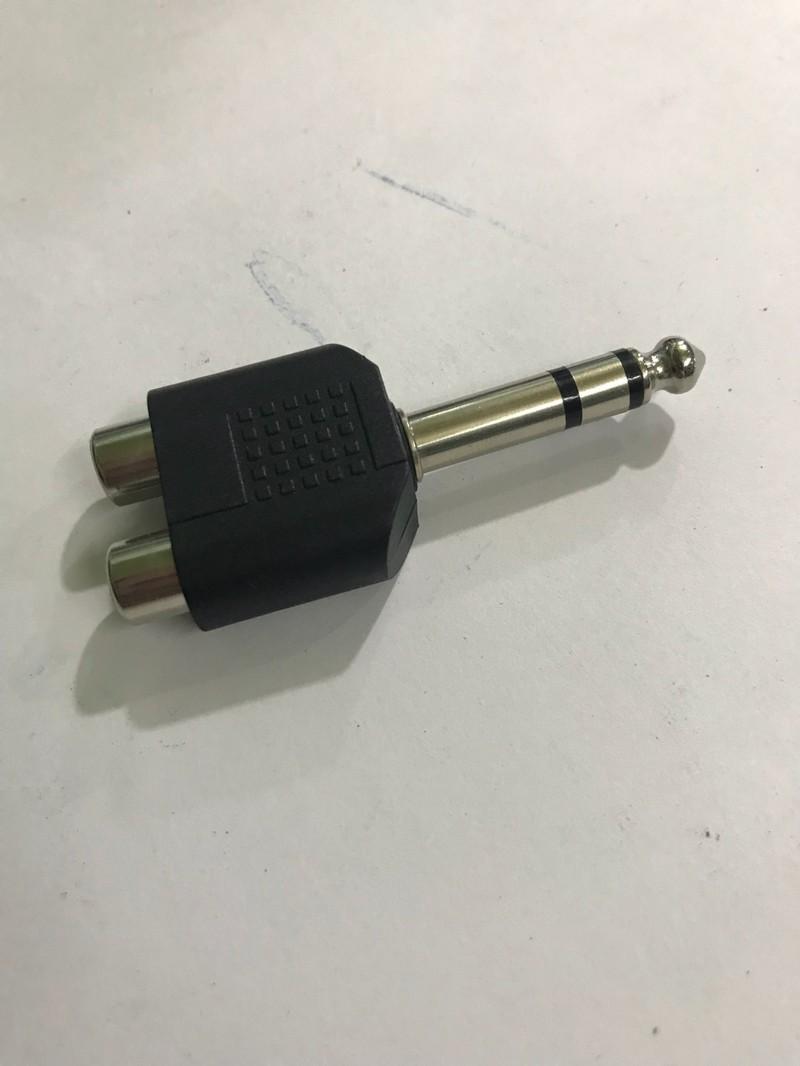COMBO 2 Đầu chuyển JACK 6.5 ly ra 2 bông sen cái RCA