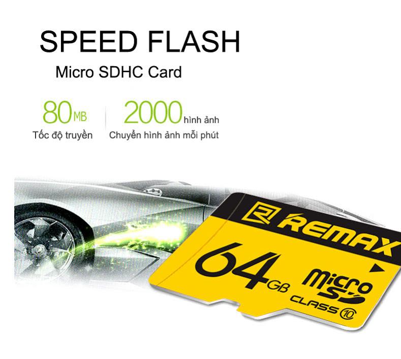 Thẻ nhớ MicroSD Remax 64Gb Class 10