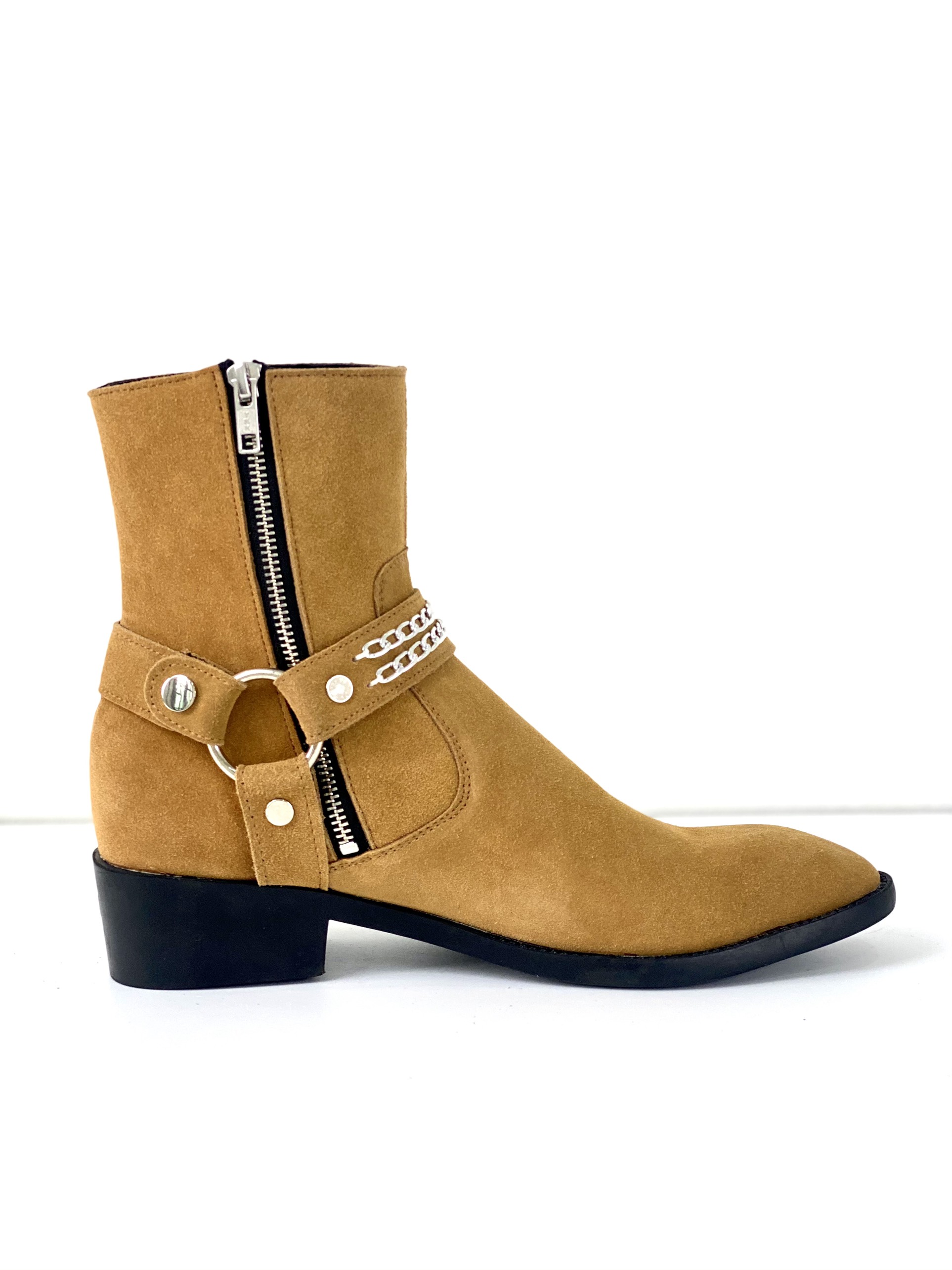 [2 Màu] Harness boots da lộn quai xichs
