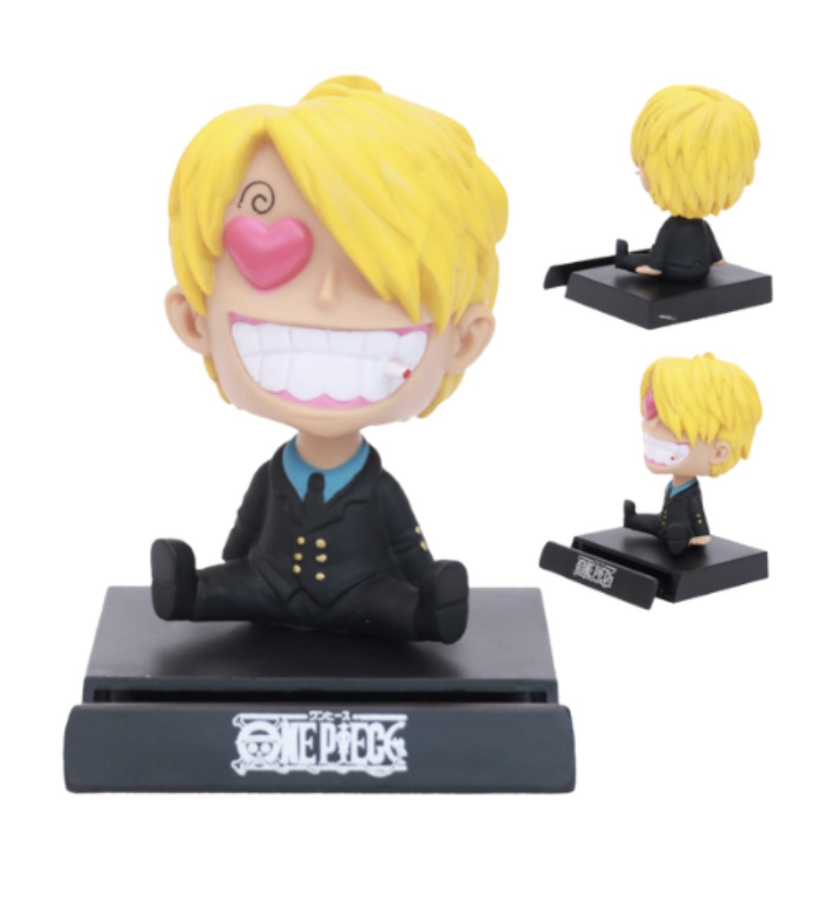 Mô Hình One Piece Luffy Zoro Sanji Chopper Lắc Đầu Giá đỡ điện thoại