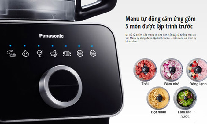 [Trả góp 0%]Máy xay đa năng Panasonic MK-F800SRA (Đen Bạc)
