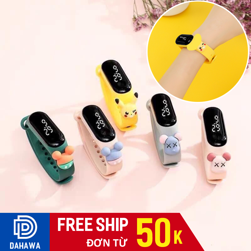 (Giá sỉ) Đồng hồ trẻ em điện tử thông minh Z135 đeo tay cho bé hình Disney siêu dễ thương, dây cao su bền thay được cho Miband 4