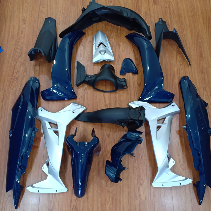 [TẶNG TEM] Bộ dàn áo xe SIRIUS . nhựa ABS nguyên sinh cao cấp màu XANH NHỚT  , phanh cơ G561 - có TẶNG THÊM BỘ TEM xịn