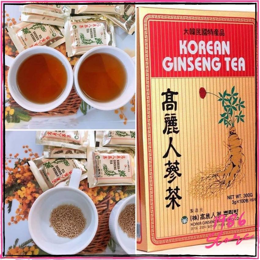 [ Hộp 100 Gói ] Trà Sâm Hàn Quốc Korean Ginseng Tea