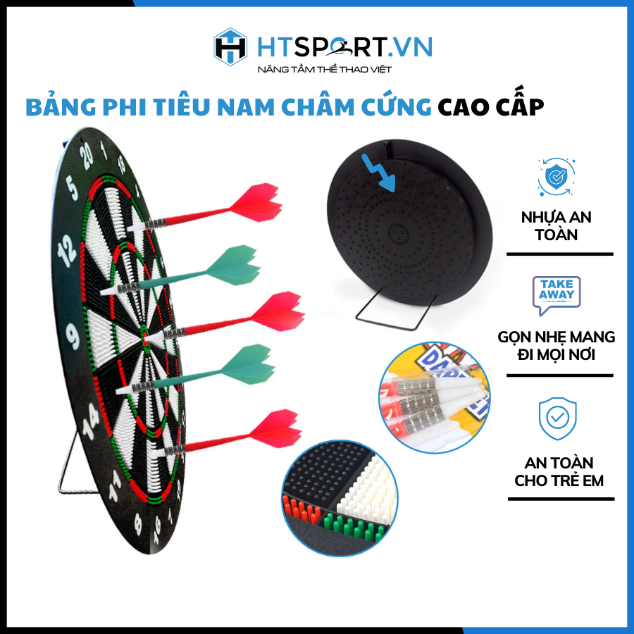 [HCM]Bảng Phi Tiêu Bộ Đồ Chơi Phóng Ném Phi Tiêu  Bảng Tròn Cứng Cao Cấp Bám Dính Chuyên Nghiệp An Toàn Cho Bé ( 6 Mũi )