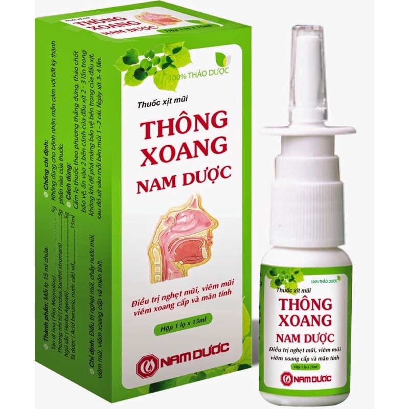 Xịt Mũi Thông Xoang Tán Nam Dược - 15ml