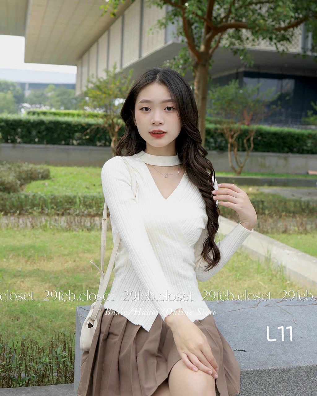 Áo thun gân len tăm 4 màu , áo dài tay có chocker cổ sexy