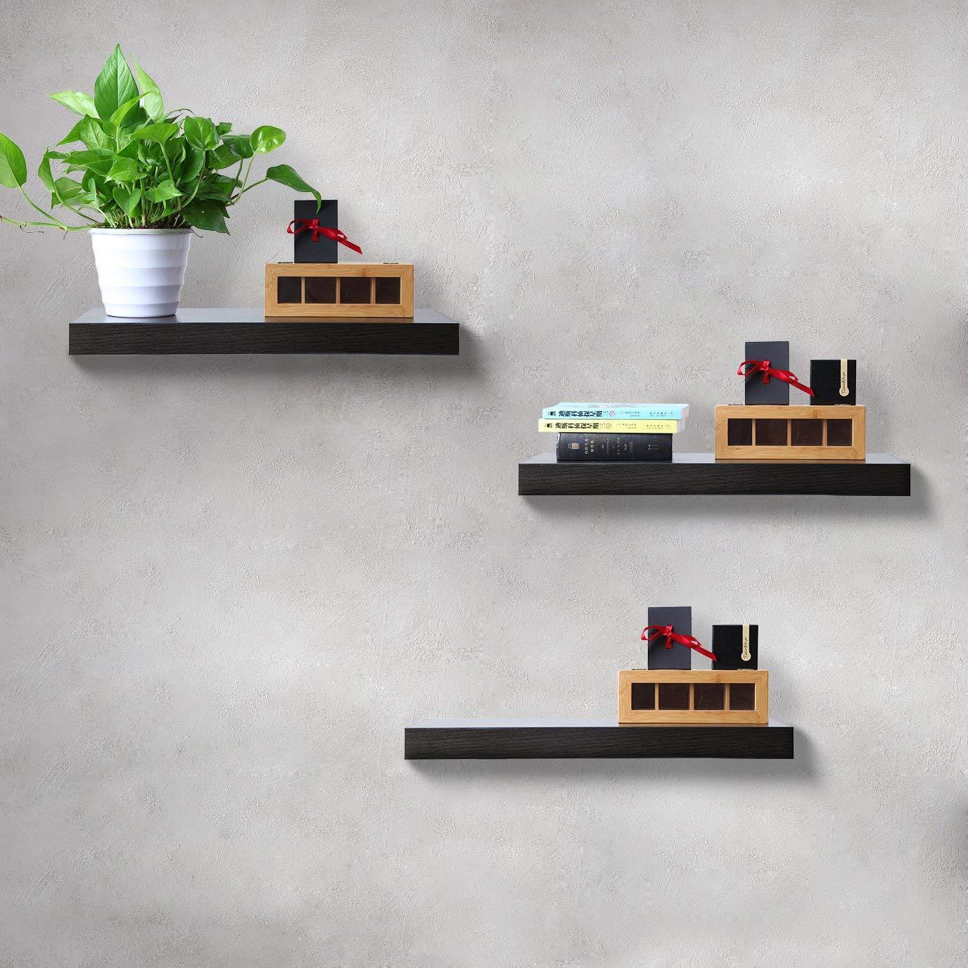 Kệ treo tường DIACHIRE gỗ Xanh Chống ẩm bộ 3 thanh 30cm sâu 15cm (Nhiều màu) + TẶNG giá đỡ điện thoại