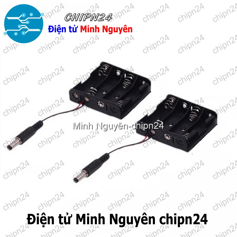 [1 cái] (C20) Hộp Đế pin 4 viên AAA - HH001541