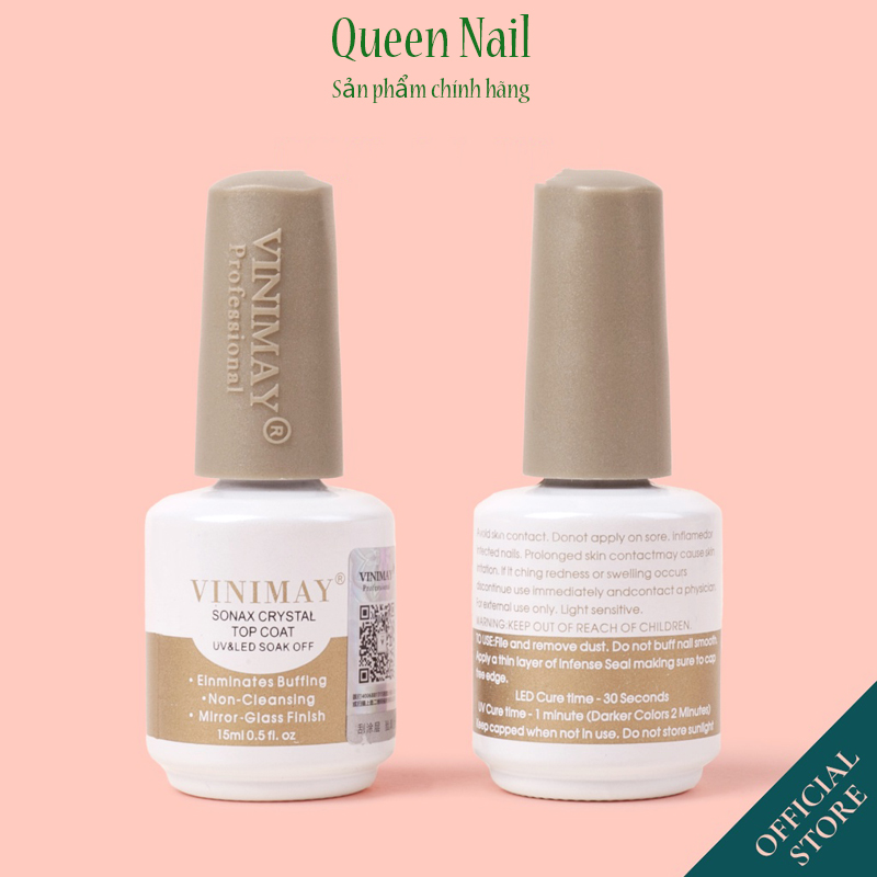 Sơn gel Vinimay ( Base, Top, Cứng móng, Top kim cương, Phá gel, Top lì, Kiềm dầu ) Hàng chính hãng 15ml
