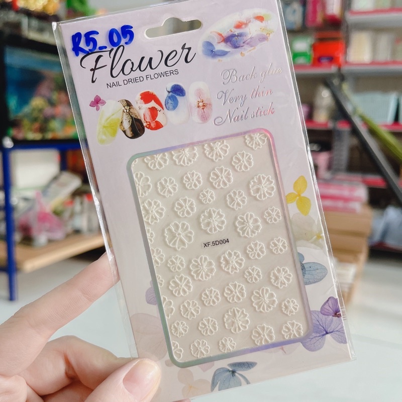 Sticker trang trí dán móng nổi 5D siêu đẹp