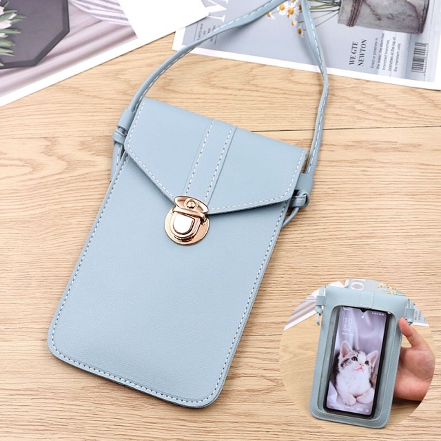 [HCM]TÚI ĐỰNG ĐIỆN THOẠI THỜI TRANG CÓ MẶT TRONG SUỐT XÀI CẢM ỨNG XỊN XÒ