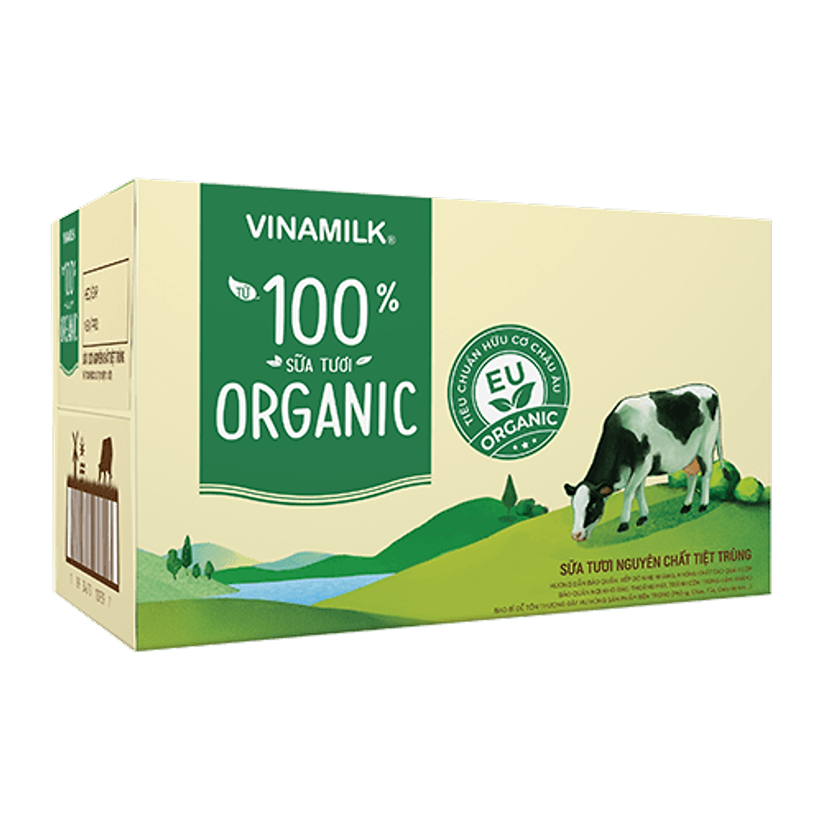 Sữa tươi tiệt trùng vinamilk organic không đường - hộp giấy 1l - 3 hộp