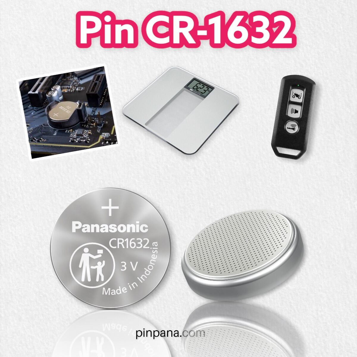 Pin micro Lithium 3V Panasonic CR-1632, CR1632