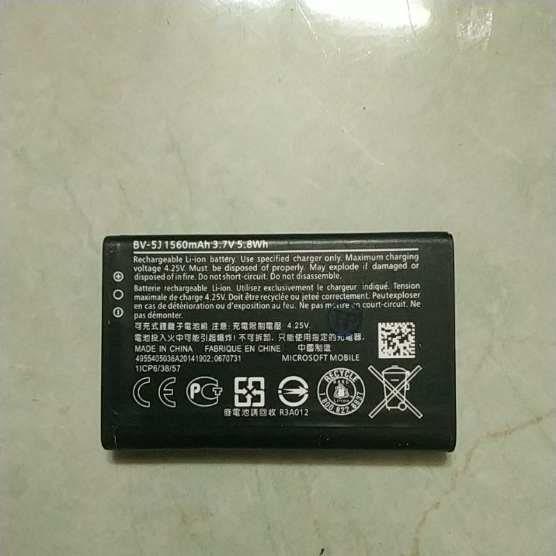 Pin nokia lumia 435, 532 bv-5j 1560mah