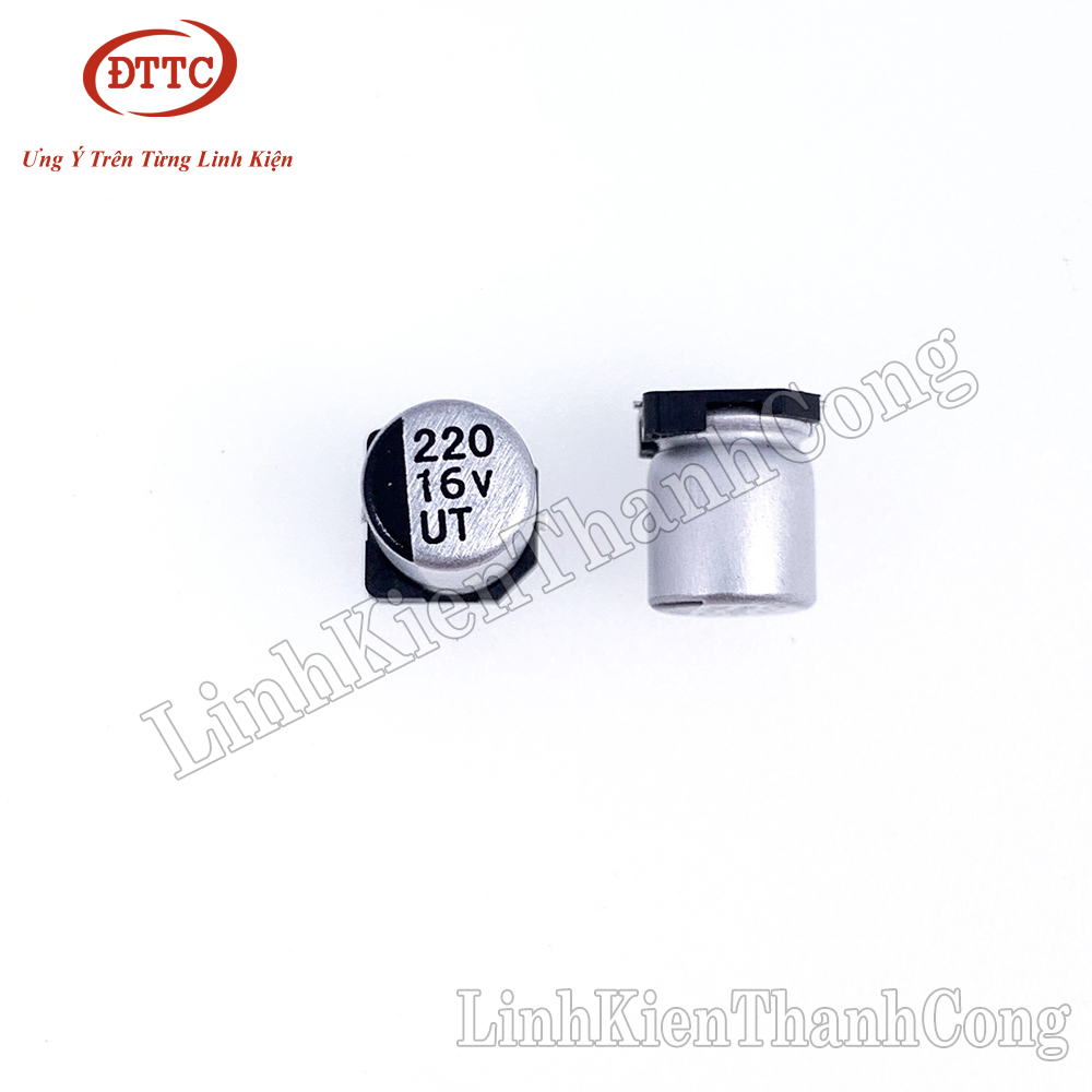 Tụ nhôm 220uf 16v 6.3x7.7mm
