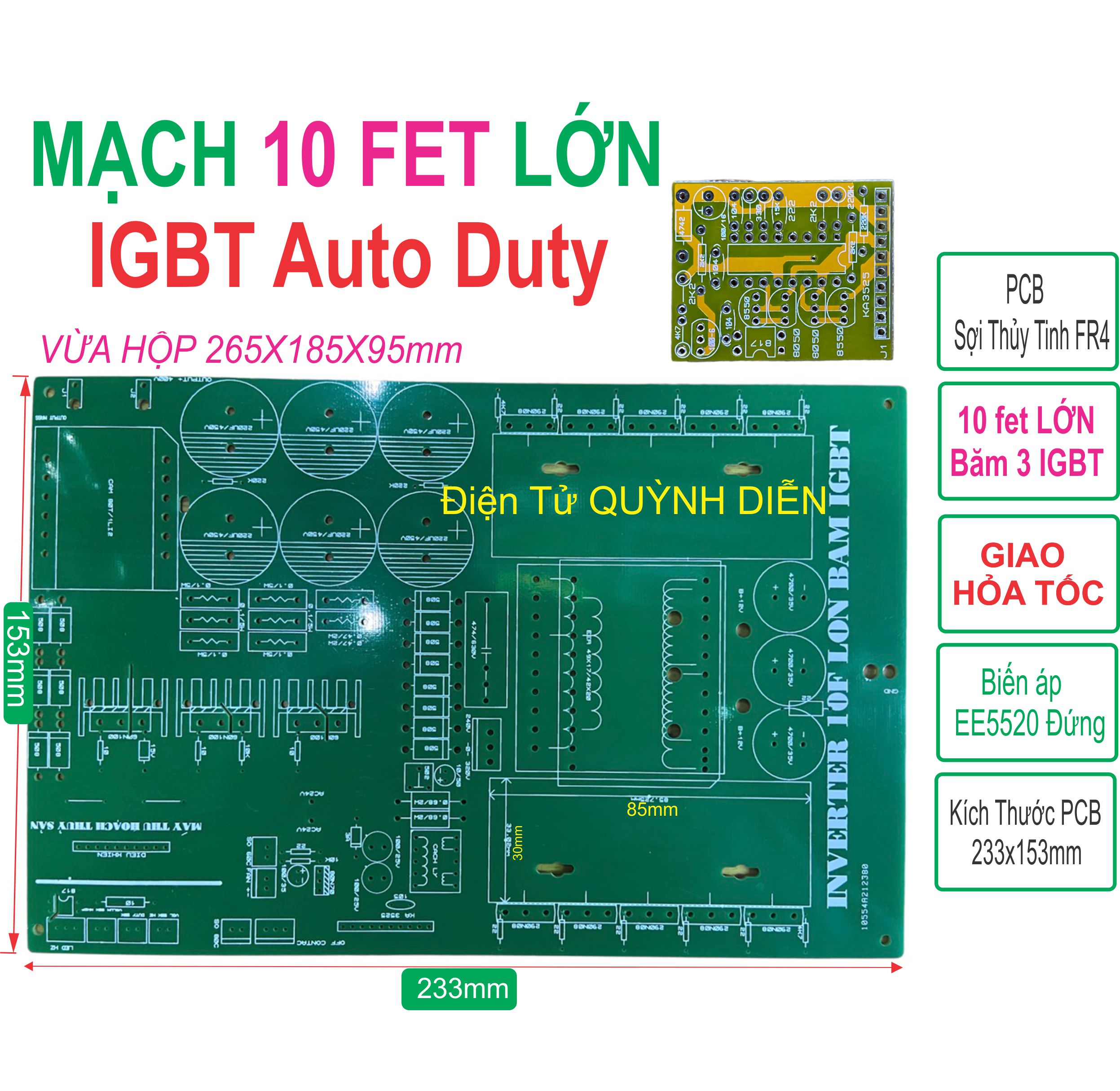 PCB bo mạch kích điện 10 fet lớn - băm IGBT