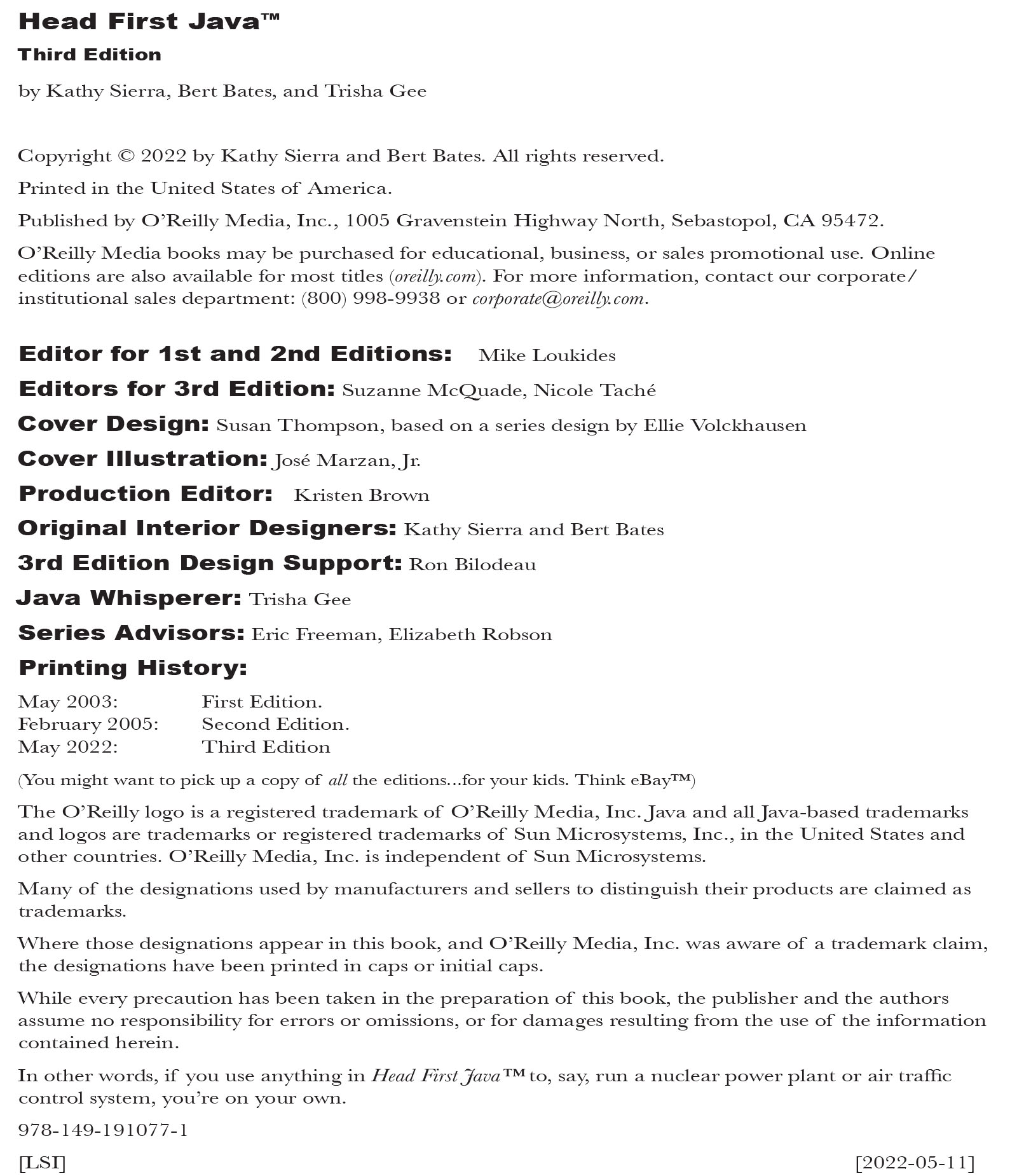 Head First Java, 3rd Edition