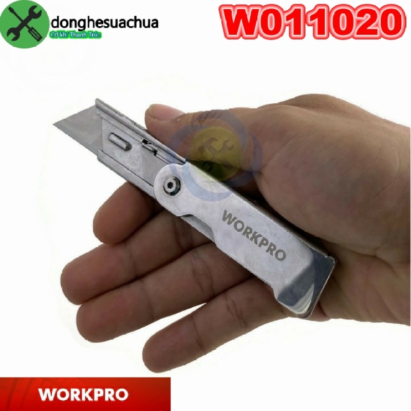 Bảng giá Dao rọc giấy Workpro W011020 loại xếp cán inox