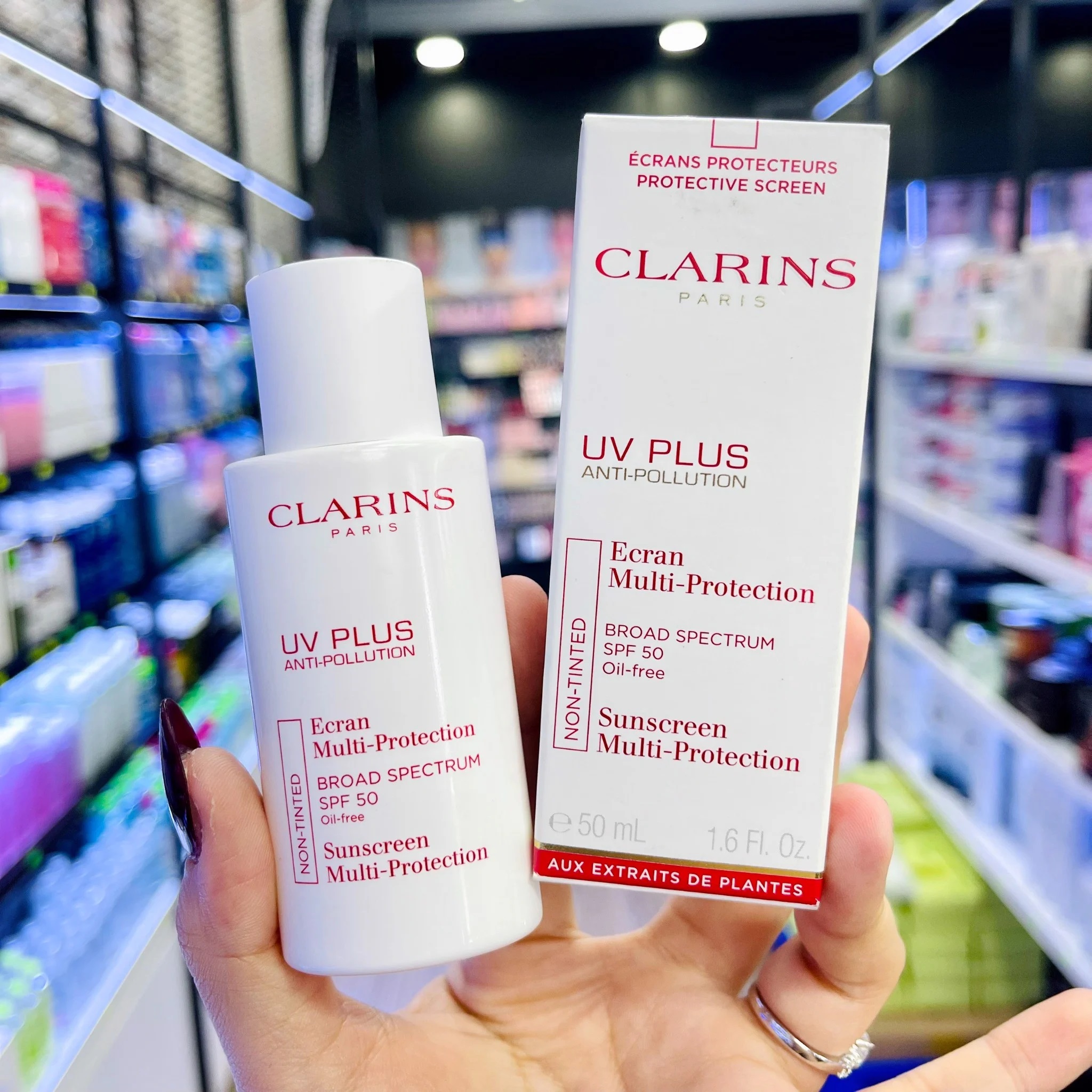 Mẫu cũ 50ml - kem chống nắng clarins trắng non tinted - kcn clarin không màu bản mỹ