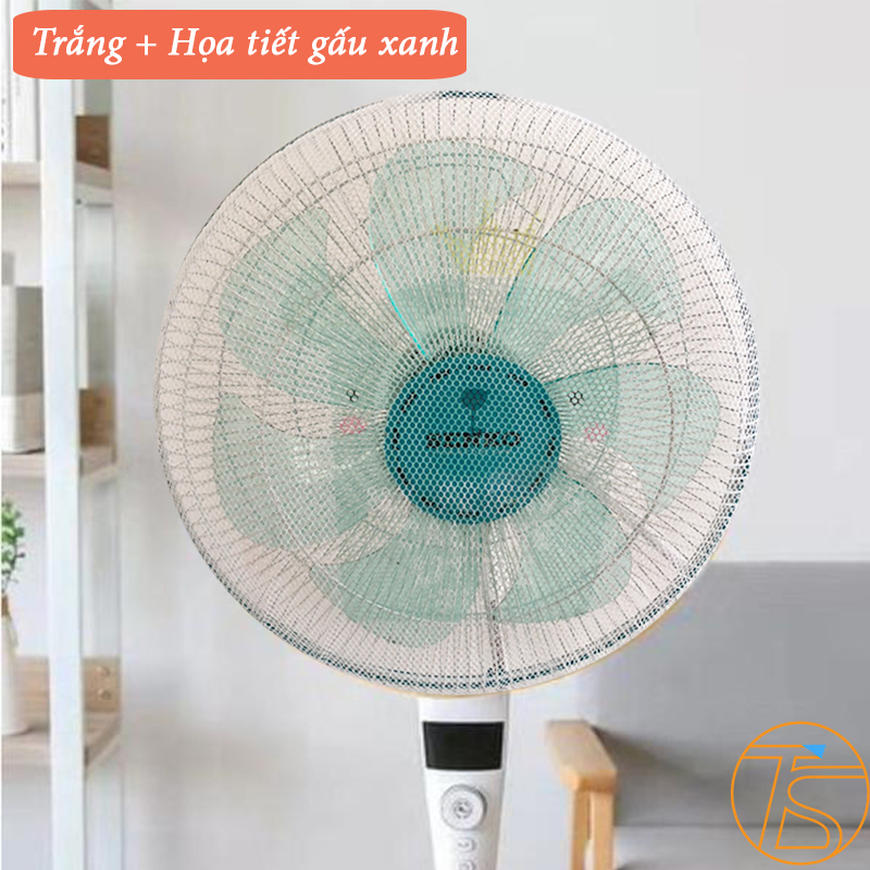 Túi lưới vải bọc lồng quạt máy bảo vệ an toàn cho bé từ size 40 cm và 45 cm, Trùm quạt máy