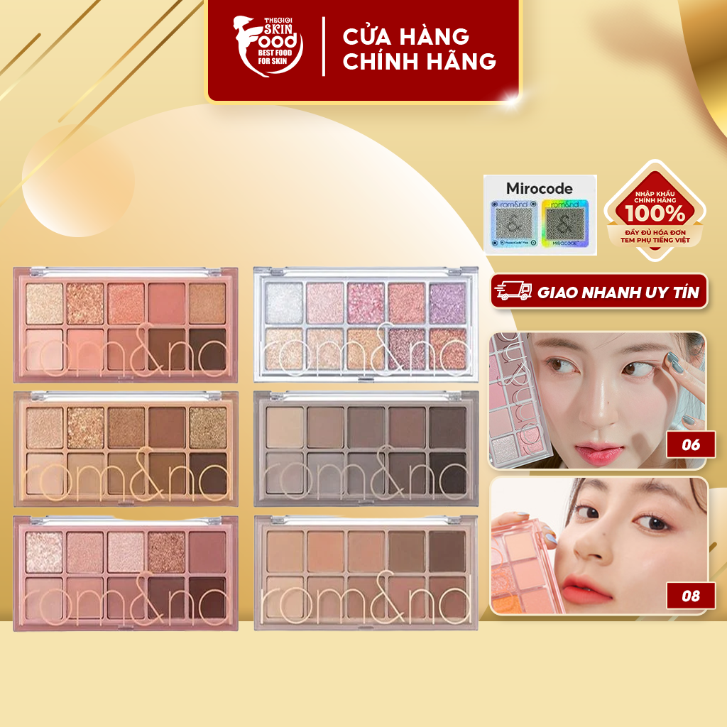 Bảng Phấn Mắt 10 Màu Lấp Lánh Romand Better Than Eye Palette