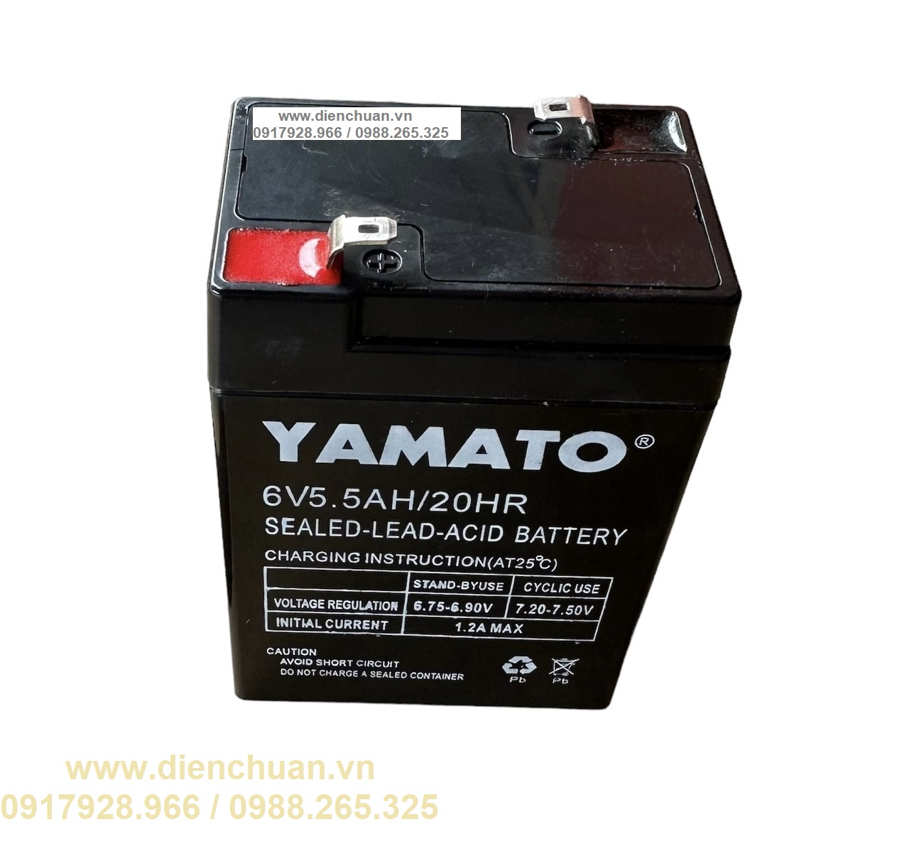 Bình ắc quy yamato 6v 5.5ah/20hr