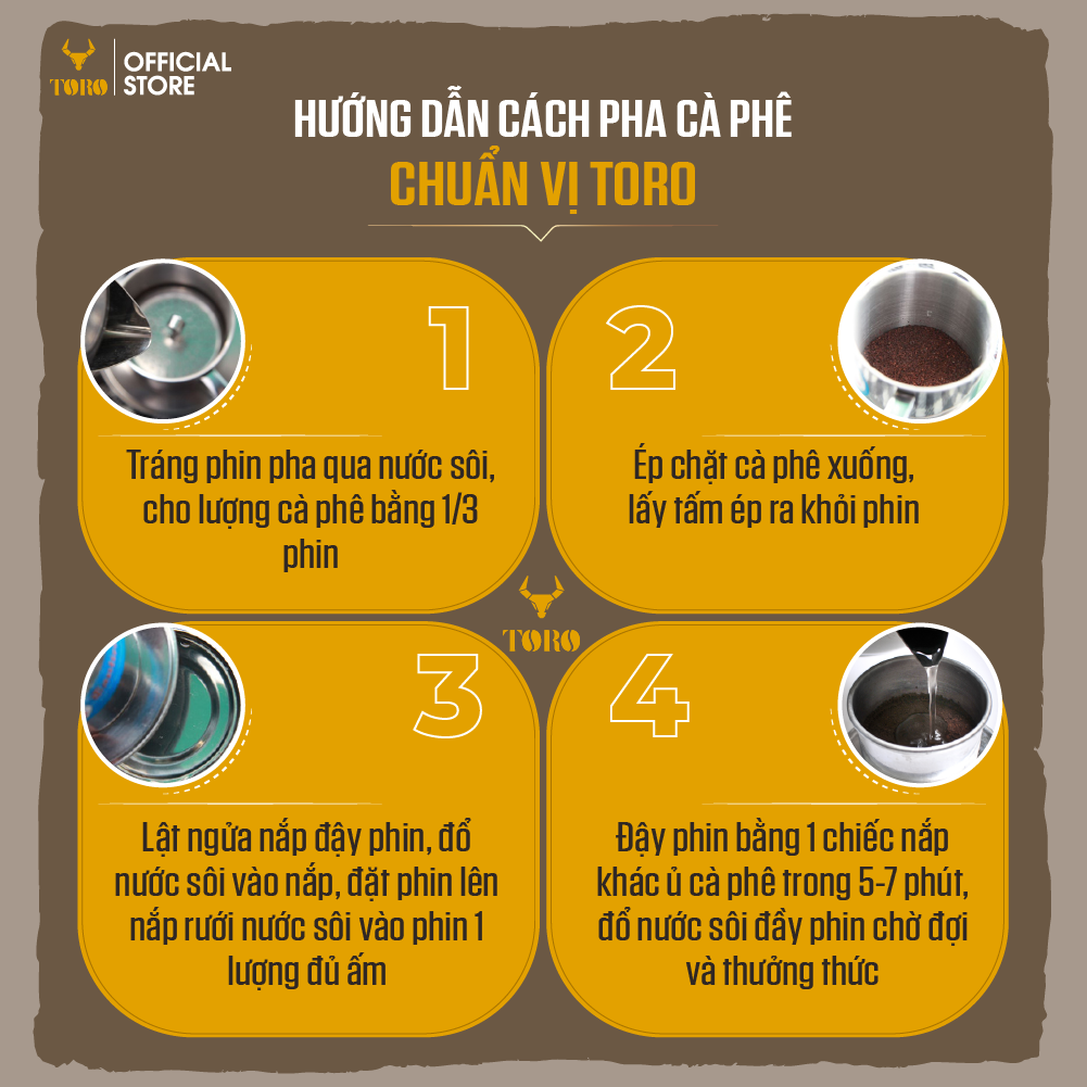 [250GR] Cà Phê Bột Toro Culi Robusta Nguyên Chất 100% | TORO FARM