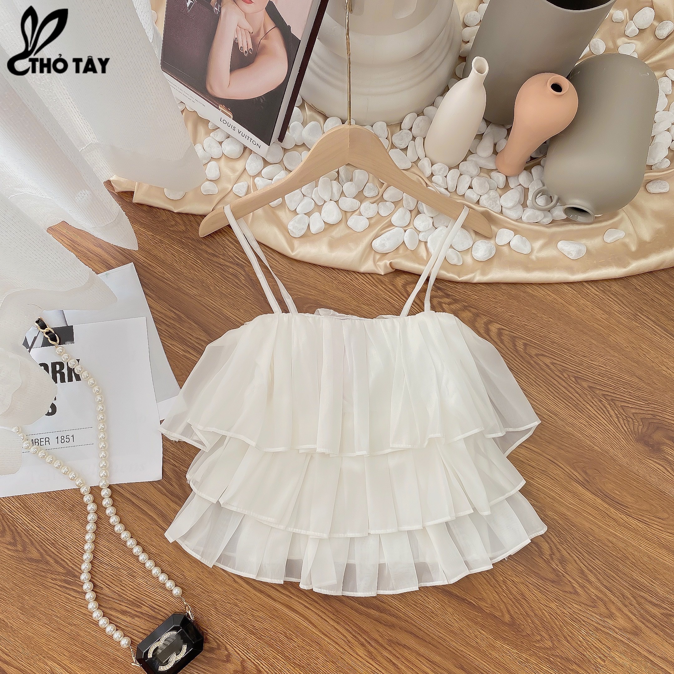 Áo Kiểu Nữ Dây Phối Tầng - THỎ TÂY A169Cx185