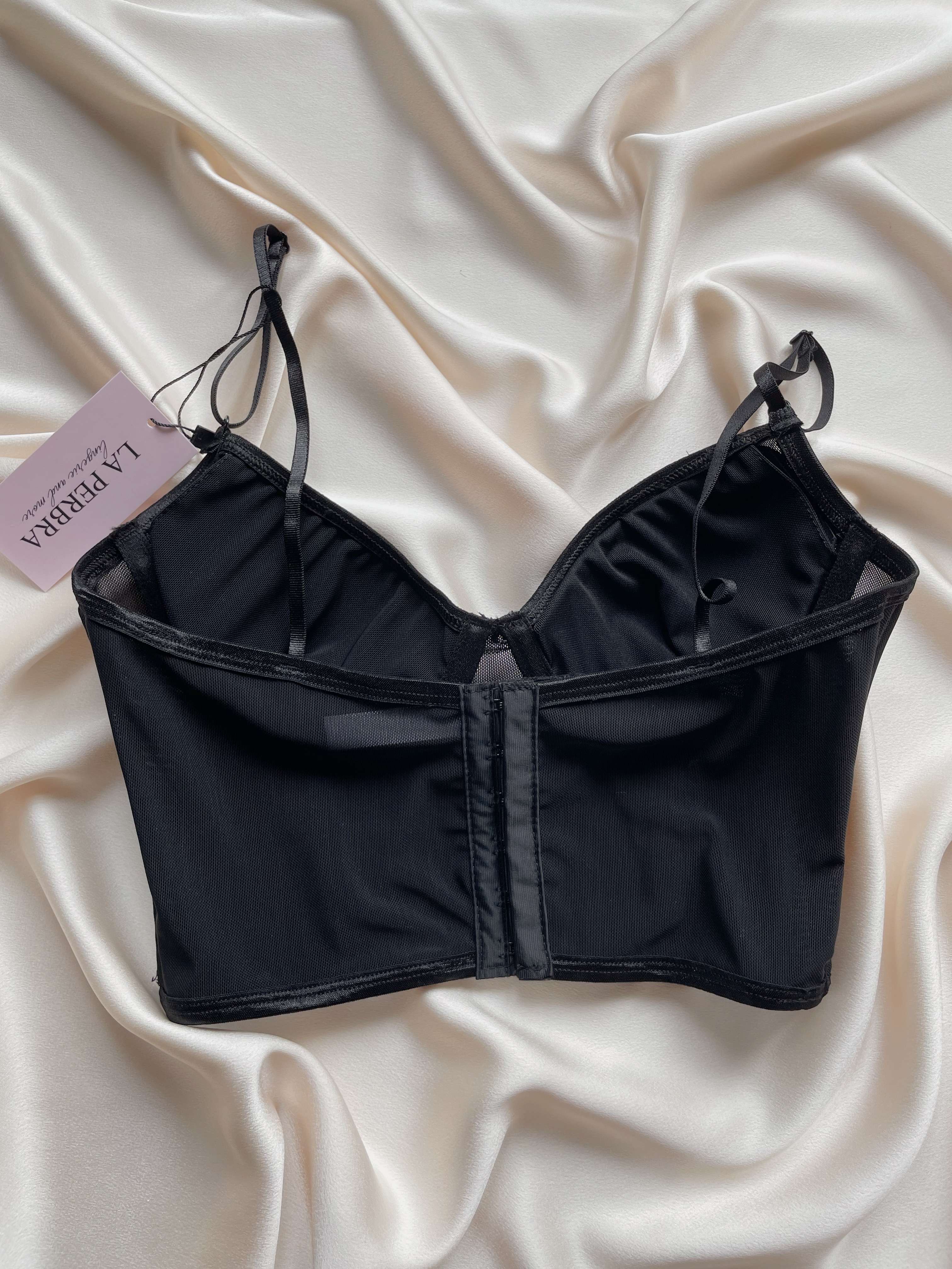 B37 | Áo Corset Ren Lưới Basic Áo Bra Ren Có Gọng Có Mút La Perbra