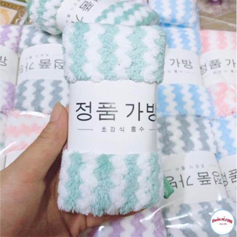 Khăn mặt lông cừu siêu mềm kích thước 30x50cm xuất hàn