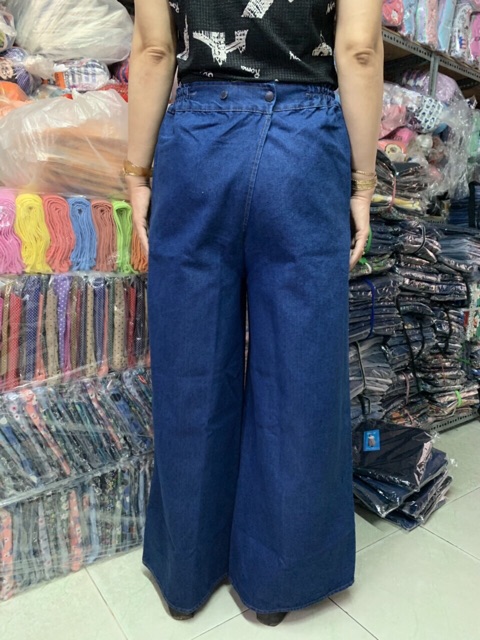 [HCM]Váy Quần Jean Chống Nắng Dạng Nút Lưng Thun