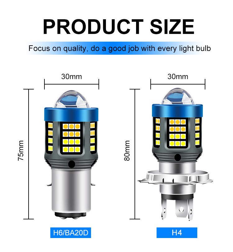 Đèn pha bi cầu headlight 25W H4 H6