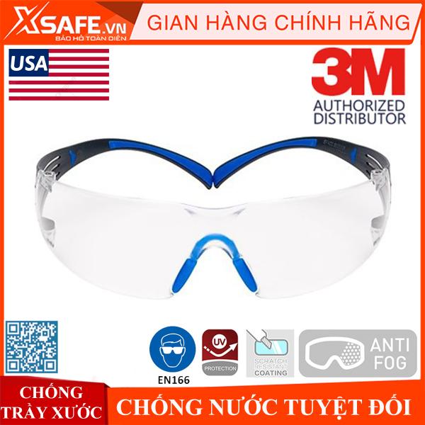 Giá bán Kính bảo hộ 3M SF401SGAF kính chống bụi, chống hơi nước trầy xước vượt trội, ngăn chặn tia UV, mắt kính đi xe máy, lao động, phòng dịch, chính hãng [XSAFE] [XTOOLS]