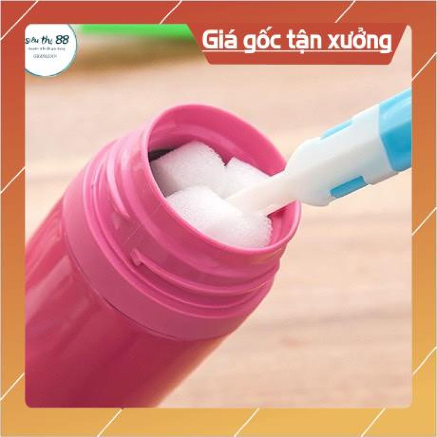 Que Rửa Cốc, Bình Sữa Mút Tiện Dụng - Que Rửa Cốc Bọt Biển (Nhiều Màu)