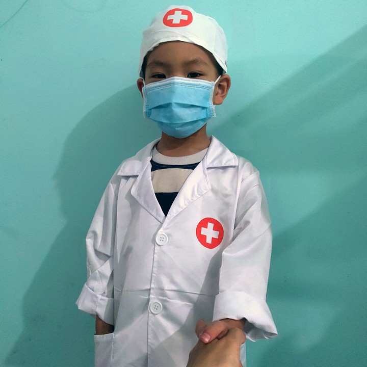 Doctor clothing children come with hat for children